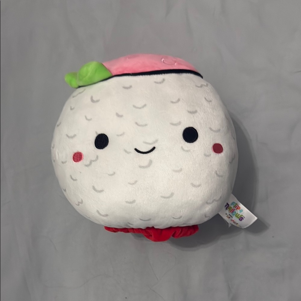 Flip A Mello. Squishmallows Flips Sushi/Noodles White and Pink Stuffed Animal